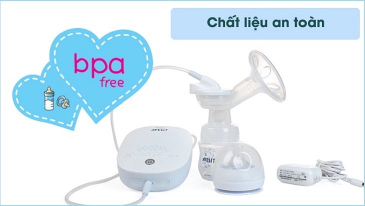 Máy hút sữa Philips AVENT được làm từ chất liệu an toàn đảm bảo sức khỏe cho bé