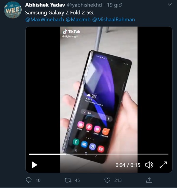 Xuất hiện video thực tế về Samsung Galaxy Z Fold 2
