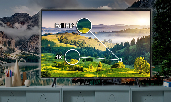Đánh giá Smart Tivi Samsung 4k 43 inch UA43RU7200 > Trải nghiệm chân thực, sắc nét với màn hình có độ hiển thị 4K