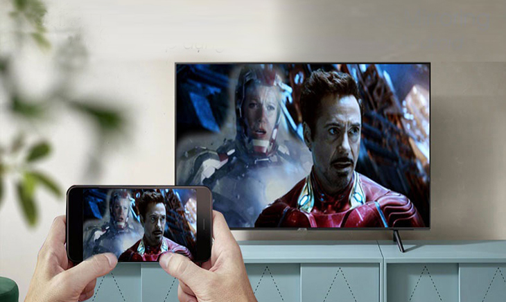 Đánh giá Smart Tivi Samsung 4k 43 inch UA43RU7200 > Trình chiếu màn hình điện thoại Android bằng Screen Mirroring