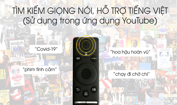 Đánh giá Smart Tivi Samsung 4k 43 inch UA43RU7200 > Tìm kiếm giọng nói, có hỗ trợ Tiếng Việt với One Remote tiện lợi, thông minh