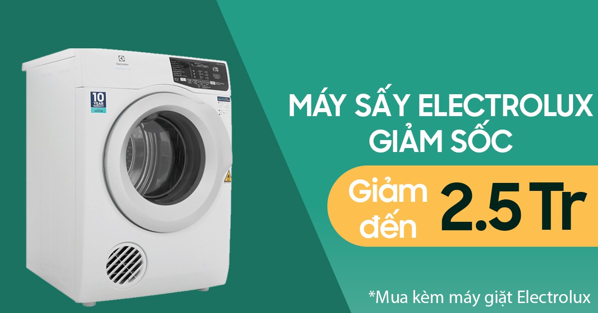Khuyến mãi cực lớn với tổng giá trị hơn 6 tỉ đồng khi mua máy giặt  Electrolux