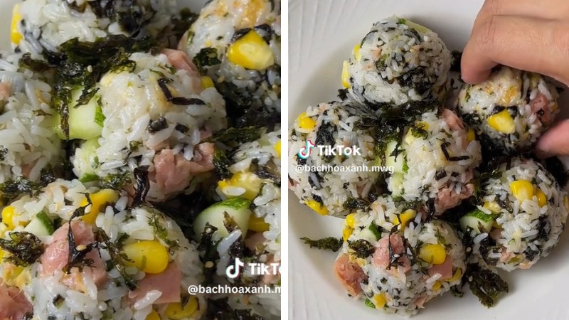 How to make seaweed rice balls are both delicious and easy to make