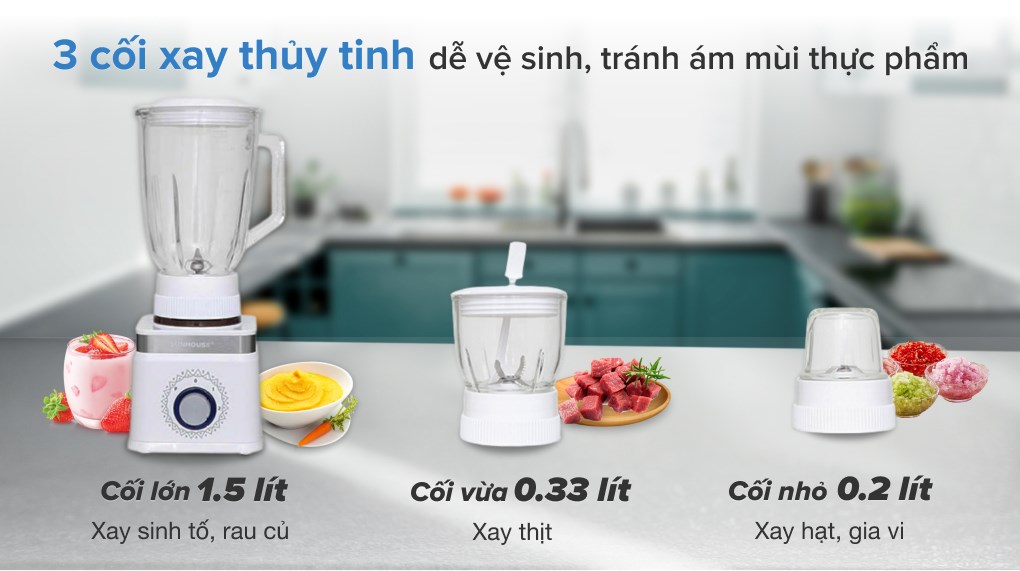 Máy xay sinh tố đa năng Sunhouse SHD5582W 