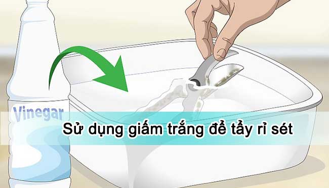 Sử dụng giấm trắng