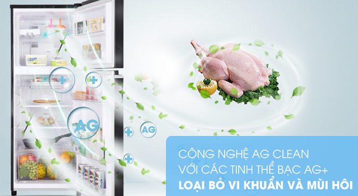 Ag Clean- Tủ lạnh Panasonic Inverter 188 lít NR-BA229PKVN