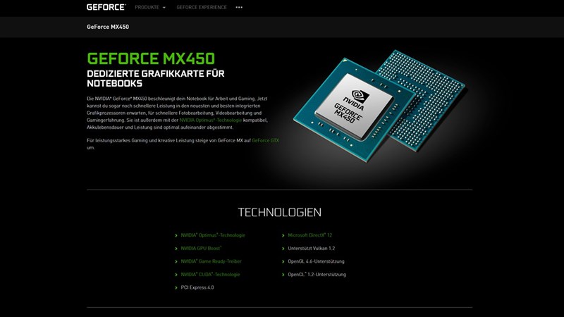 GeForce MX450