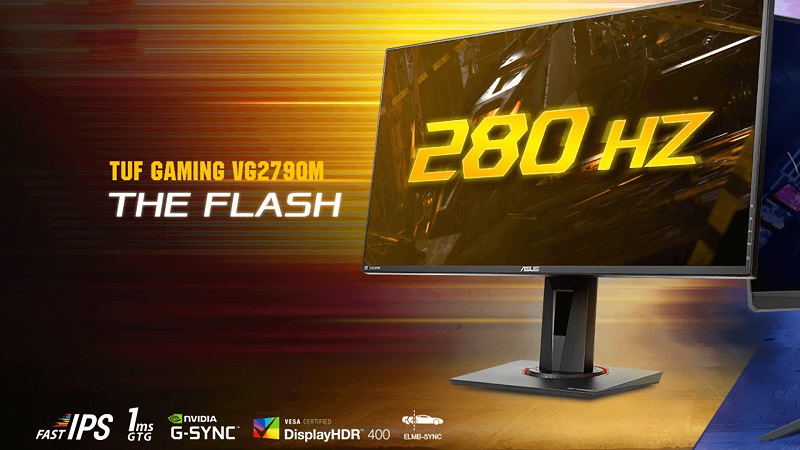 Minh họa màn hình 280Hz của Mặt lương Asus ROG Swift PG259QN 360Hz
