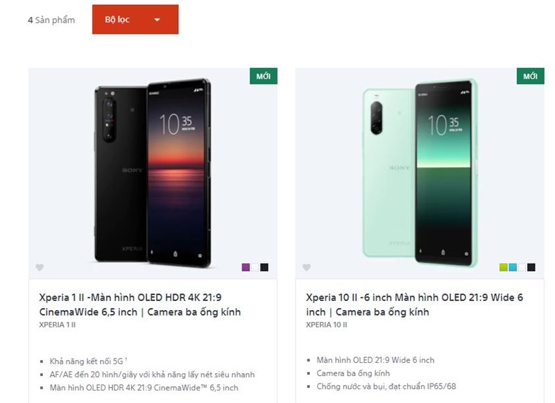 Sony Xperia 1 II và Xperia 10 II bất ngờ có mặt trên trang web Sony Việt Nam, sắp sửa ra mắt tại đất nước hình chữ S rồi sao?