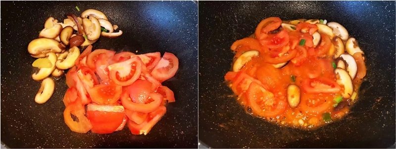 Nấu canh cà chua váng đậu