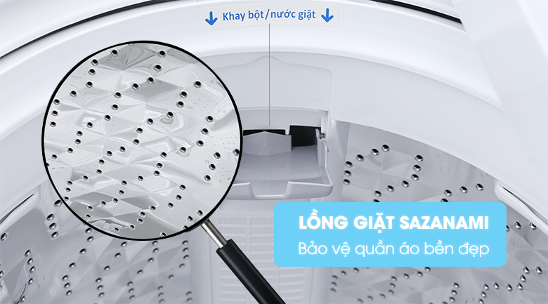 Thiết kế lồng giặt Sazanami - Dòng máy giặt Panasonic NA-FA4GRV