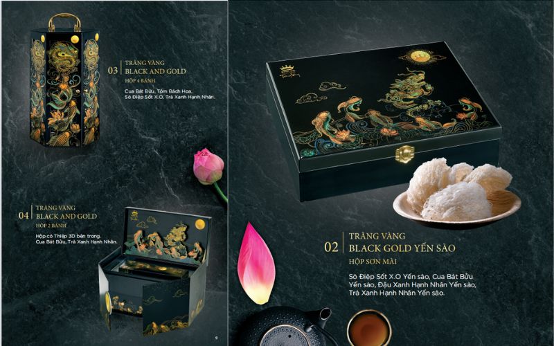 Mẫu bánh trung thu Trăng Vàng BLACK AND GOLD