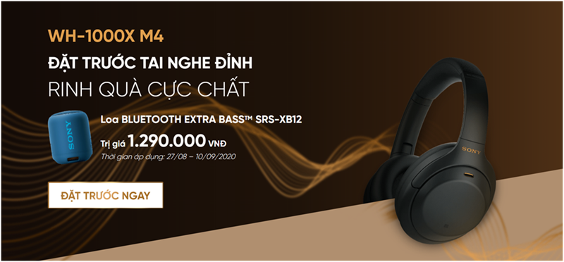 Tai nghe chống ồn Sony WH-1000XM4 hiện có hai màu: Đen và Trắng Bạc tại các đại lý chính thức của Sony trên toàn quốc