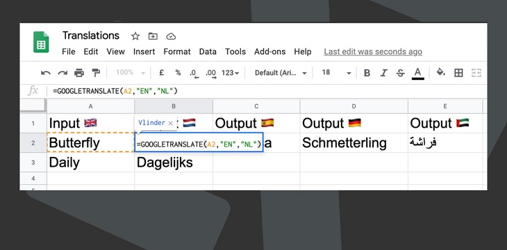 Dịch hàng loạt ngôn ngữ bằng Google Sheets chưa chắc bạn đã biết?