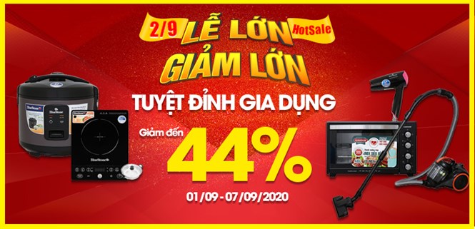 Mừng đại lễ 2/9: Tuyệt đỉnh gia dụng, siêu giảm giá đến 44% tại Điện máy XANH