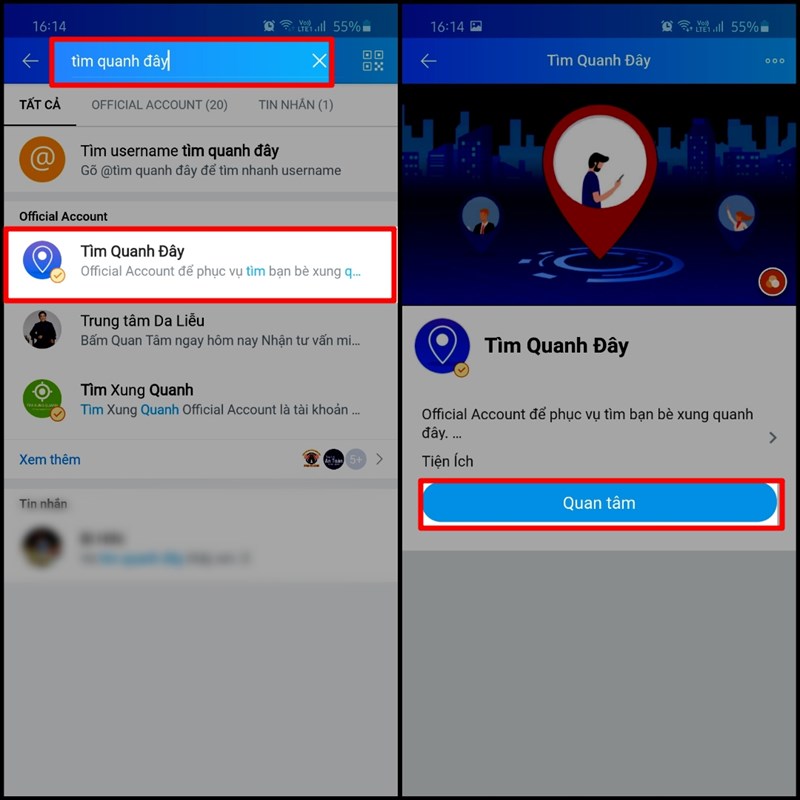 Bật tính năng tìm quanh đây Bật tính năng tìm quanh đây