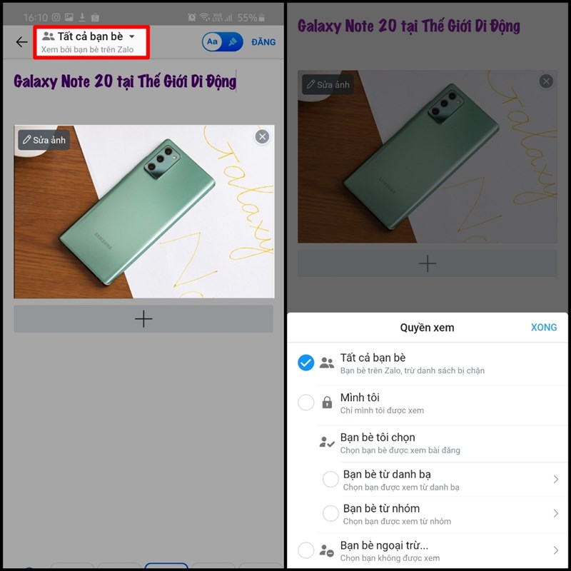 Quyền riêng tư khi đăng trạng thái Quyền riêng tư khi đăng trạng thái