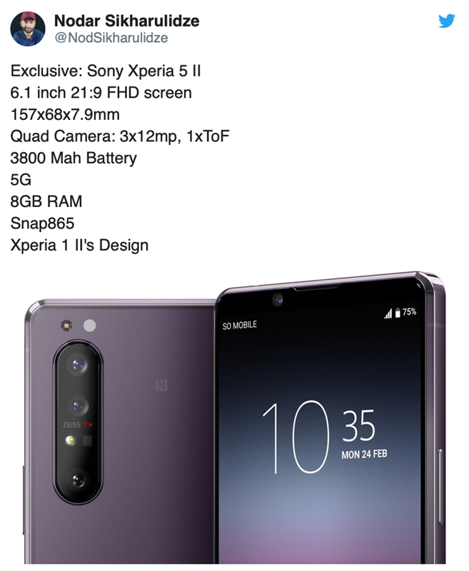 Cấu hình cơ bản của Xperia 5 Mark II Cấu hình cơ bản của Xperia 5 Mark II