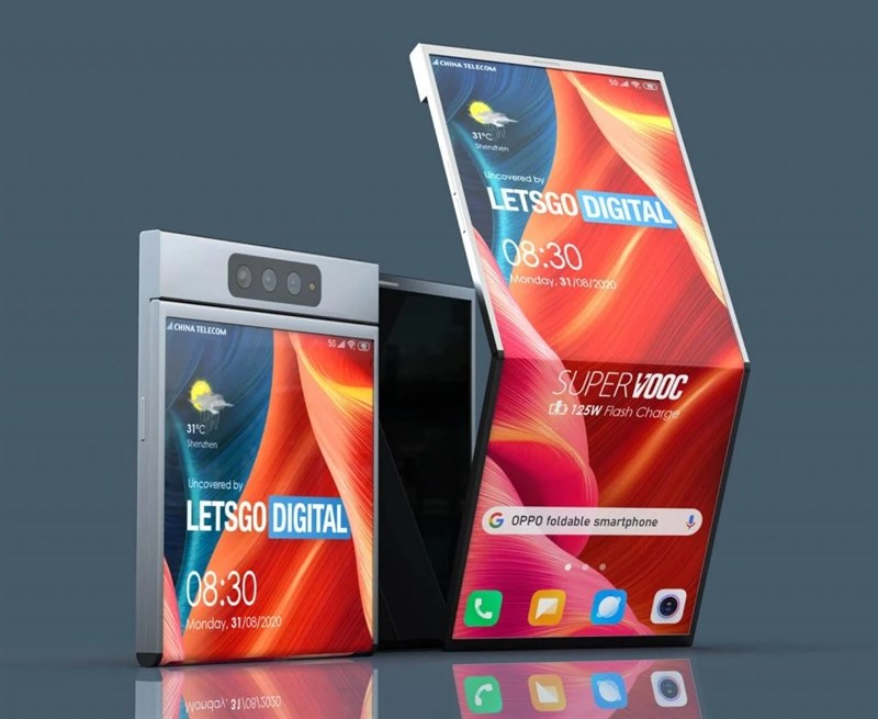 Xuất hiện smartphone màn hình gập cực kỳ độc đáo đến từ OPPO, có 3 camera, thiết kế gọn gàng và sang trọng