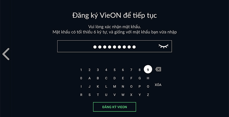 Xác nhận mật khẩu