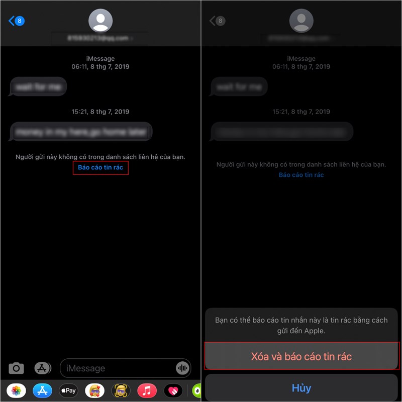 Cách chặn tin nhắn rác, tin nhắn quảng cáo từ người lạ bằng IMESSAGE trên Apple