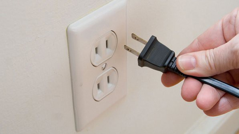 Rút điện khi không sử dụng Rút điện khi không sử dụng