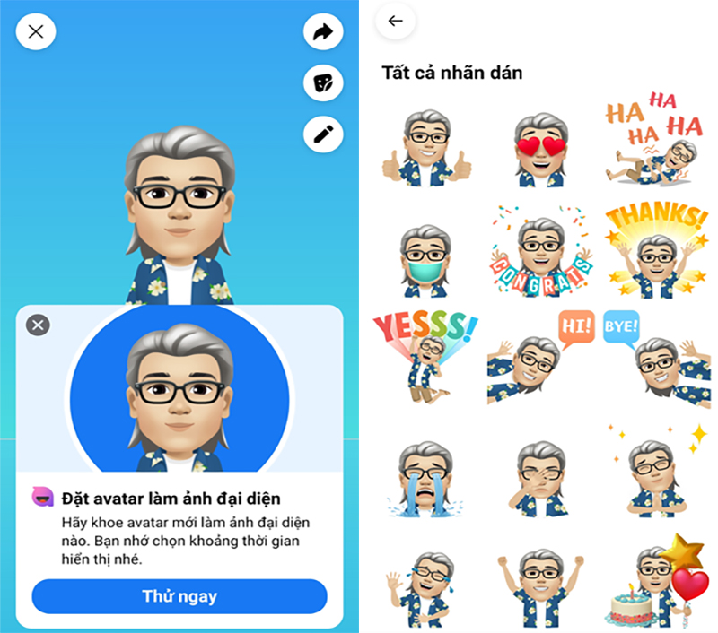 Tạo nhãn dán trên Facebook và Messenger: Tết đến rồi, hãy làm nổi bật màn hình của bạn với những nhãn dán Tết đầy màu sắc và ý nghĩa. Tạo nhãn dán ngộ nghĩnh, dễ thương, cảm động để gửi đến bạn bè và người thân của mình trong dịp Tết đang tới. Nhẹ nhàng chia sẻ tình yêu và niềm vui cho một năm mới tràn đầy hy vọng.