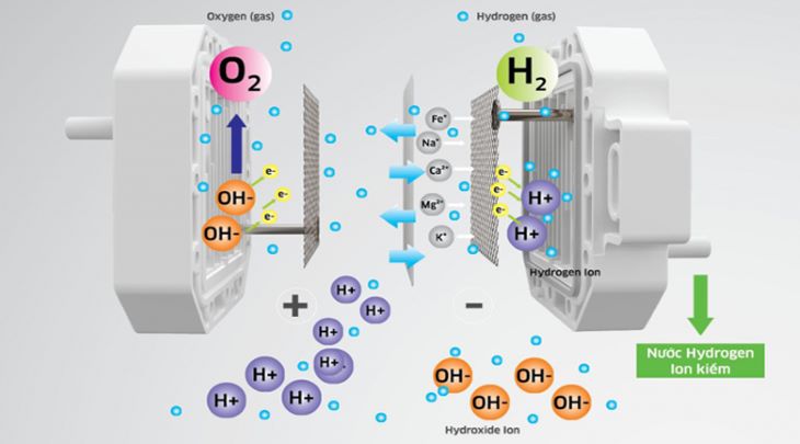 Công nghệ lọc RO hydrogen ion kiềm trên máy lọc nước Kangaroo là gì? > Dễ dàng kiểm soát chất lượng nước sau điện phân nhờ công nghệ lọc RO