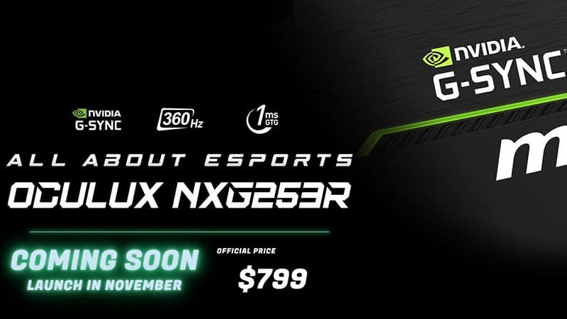 MSI ra mắt màn hình gaming mới eSports Oculux NXG253R với thông số ấn tượng 360Hz