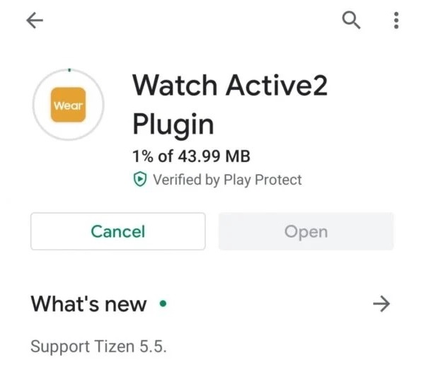 Samsung galaxy watch active 2 online plugin