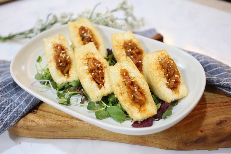 Đậu hũ nhồi kim chi Đậu hũ nhồi kim chi