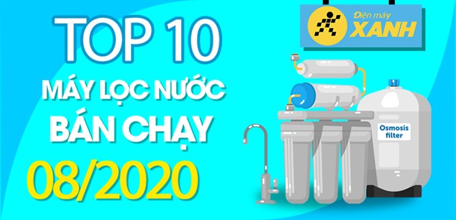 Top 10 máy lọc nước bán chạy nhất tháng 8/2020 tại Điện máy XANH