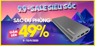 Sạc dự phòng chính hãng - Giảm giá SỐC đến 49% siêu sale 9.9