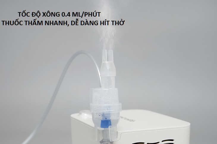 Máy xông khí dung Microlife NEB200 có tốc độ phun 0.4 mL/phút