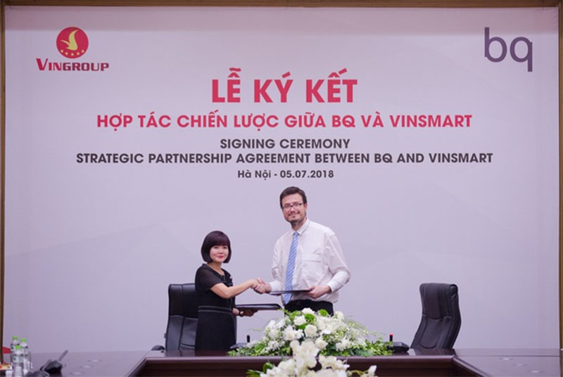 VinSmart hợp tác cùng công ty BQ