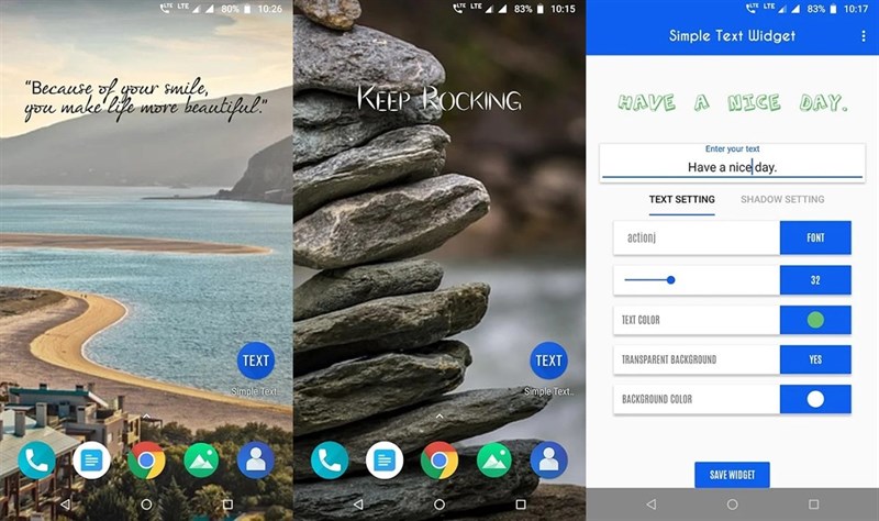 Simple text widget
