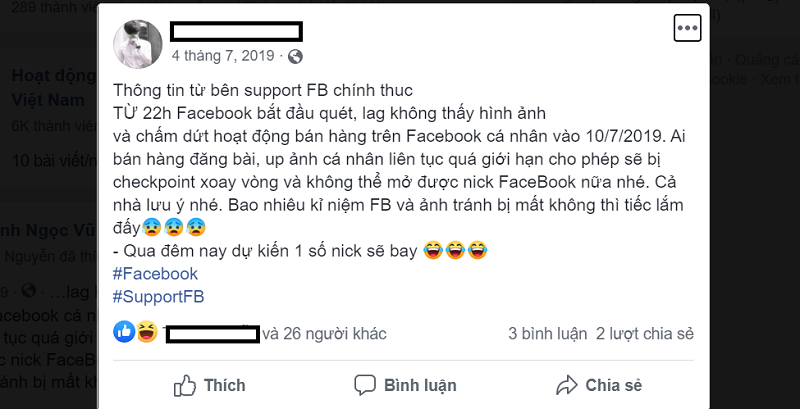 Trò lừa đảo xuất hiện trên Facebook từ năm 2019