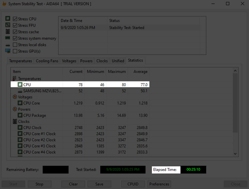 Đo nhiệt độ của CPU bằng phần mềm AIDA64