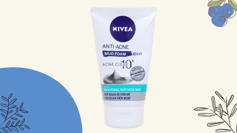 Sữa rửa mặt Nivea bùn khoáng ngừa mụn