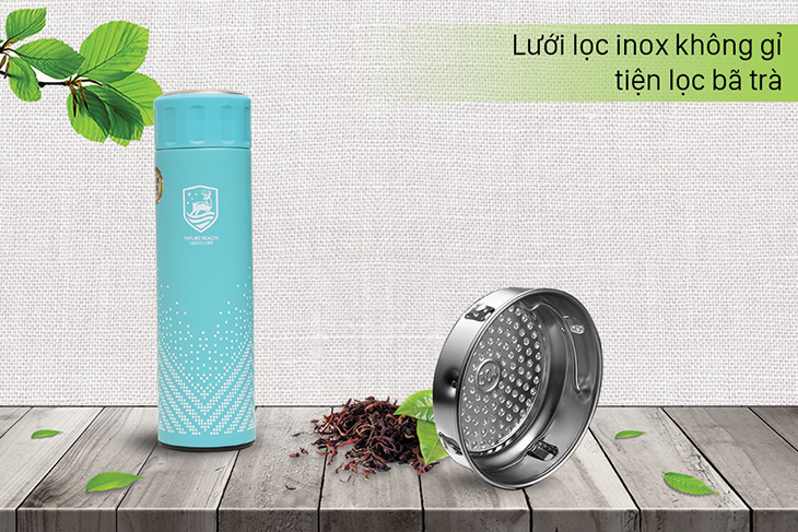 Bình giữ nhiệt Điện máy XANH là thương hiệu của nước nào? Có tốt không? > Bình giữ nhiệt Điện máy XANH có lưới lọc trà