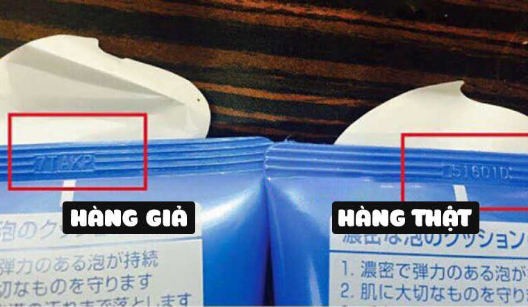 Cách phân biệt sữa rửa mặt Senka Perfect Whip thật và giả
