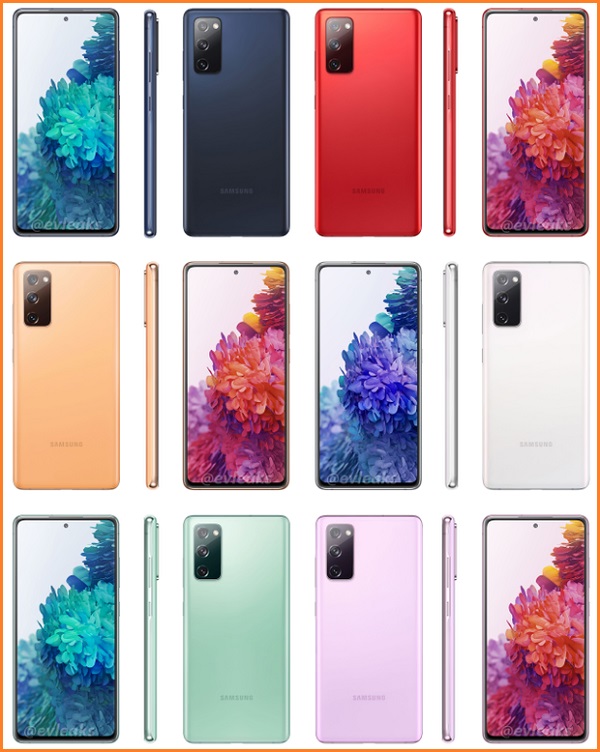 Bộ sưu tập 6 màu của Galaxy S20 FE