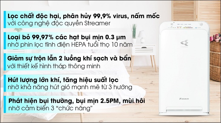 Lưu ý khi sử dụng công nghệ Streamer trên máy lọc không khí Daikinđể mang lại hiệu quả