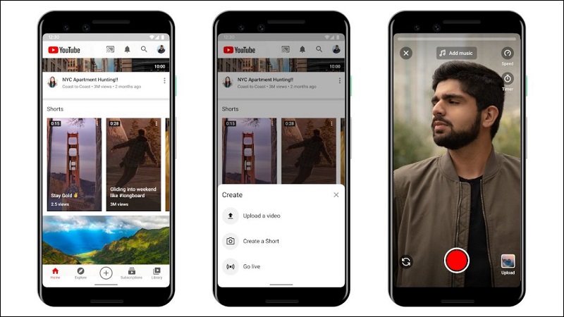 YouTube tung tính năng Shorts cho phép người dùng đăng tải một đoạn video ngắn tương tự TikTok