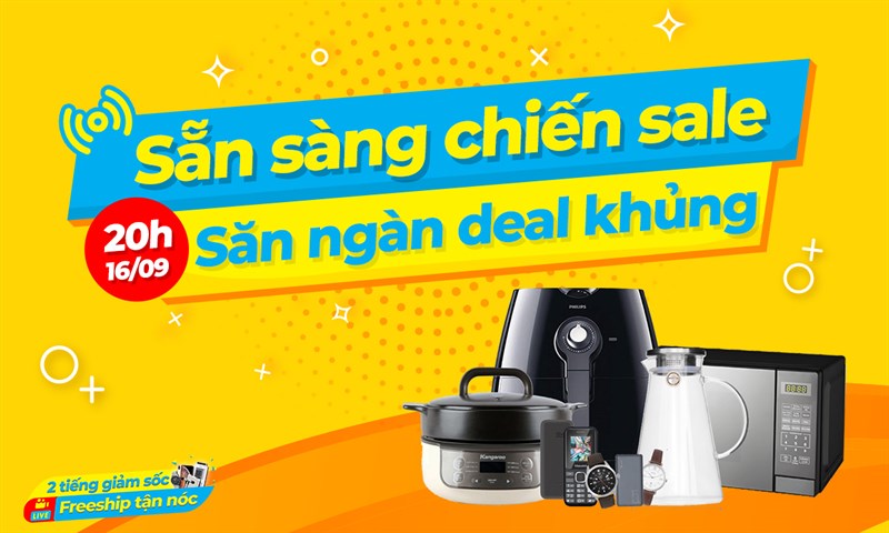 Livestream giảm sốc 16/9 Livestream giảm sốc 16/9