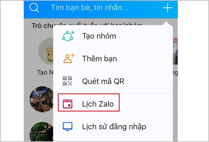 Chọn Lịch Zalo