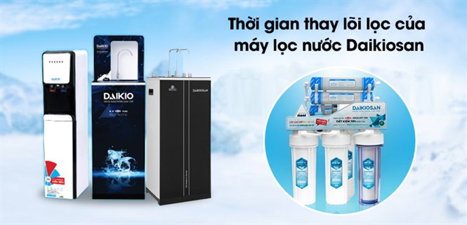 Thời gian thay lõi lọc của máy lọc nước Daikiosan