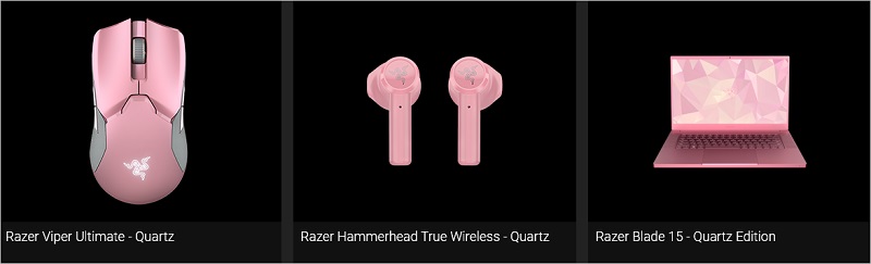 Razer bổ sung phiên bản màu Quartz & Mercury cho máy tính Blade 15, chuột Viper và tai nghe Hammerhead True Wireless