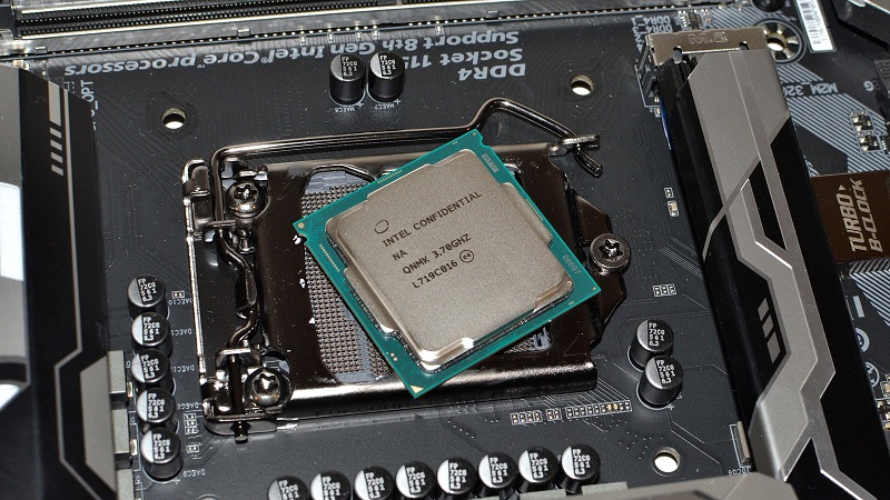 CPU on mainboard