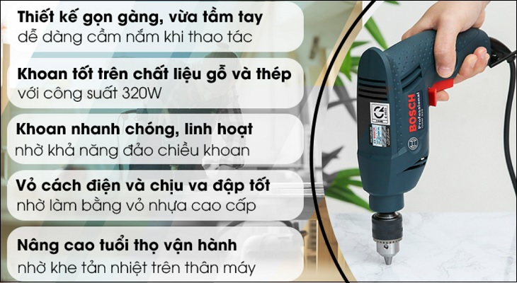 7 tiện ích thường thấy trên máy khoan cầm tay